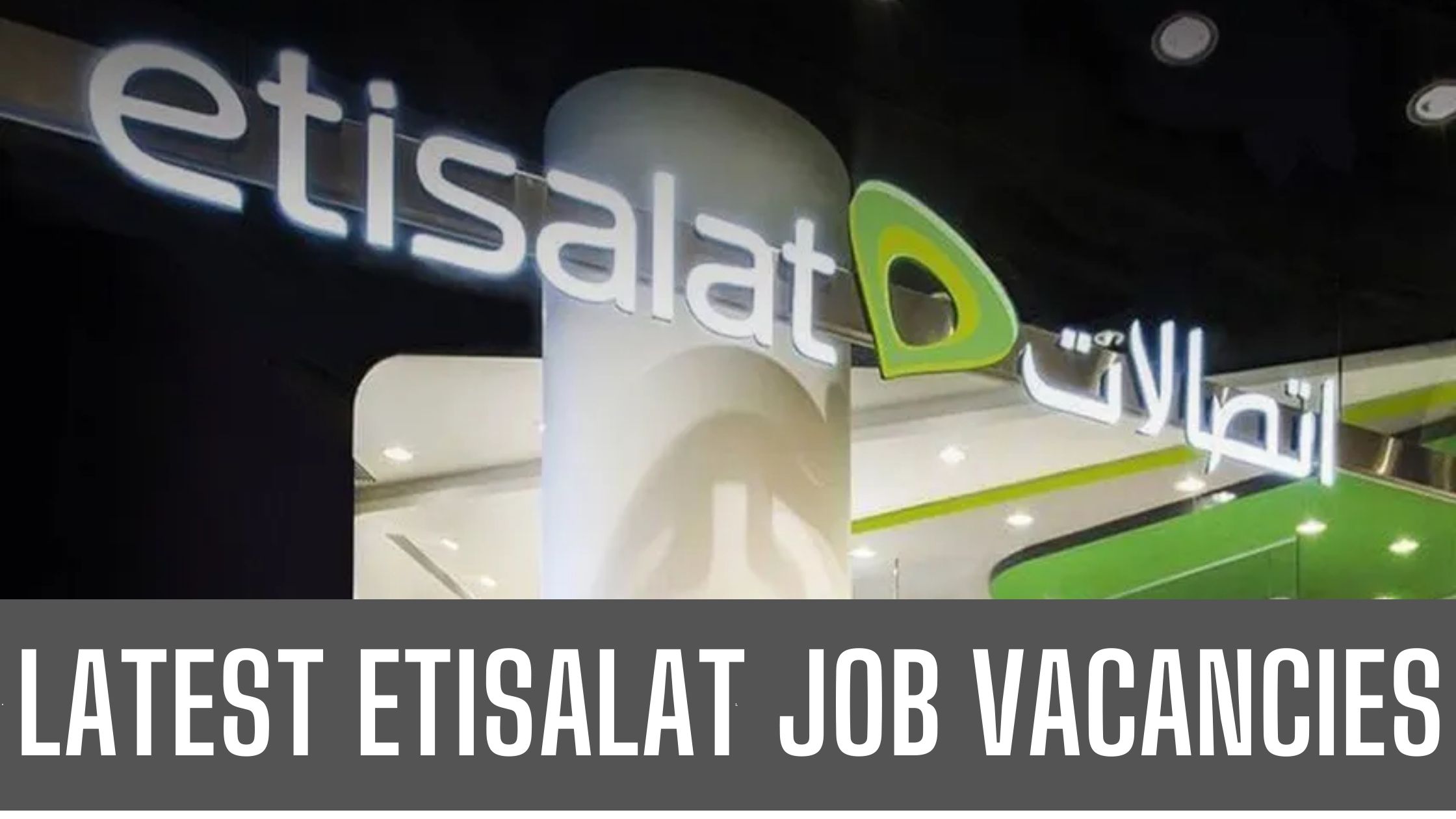 Etisalat Jobs in Dubai 2024 Attractive Salary Apply Now